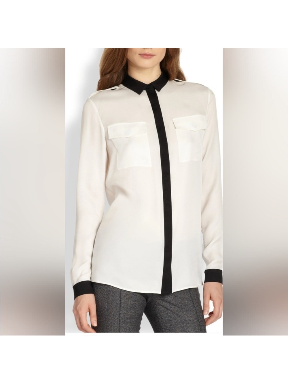 Authentic Burberry gorg iconic silk blouse M